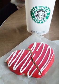 broken heart cookie at starbucks
