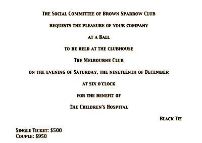 public society ball invitation