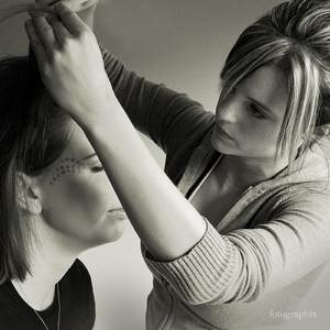 elegant beauty salon hairstylist