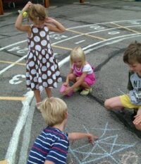 children socializing