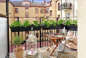 hosting an elegant tea party using the balcony