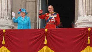 The royals waving